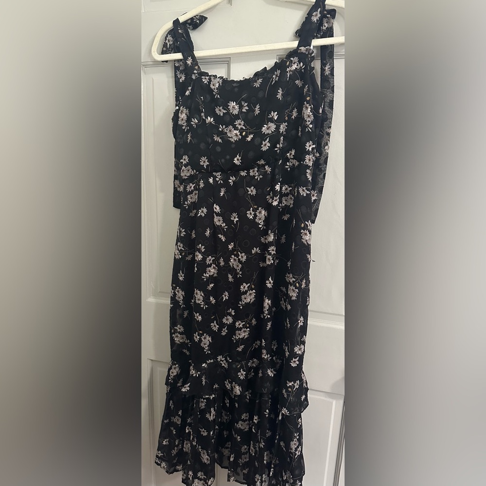 Floral Black Dress